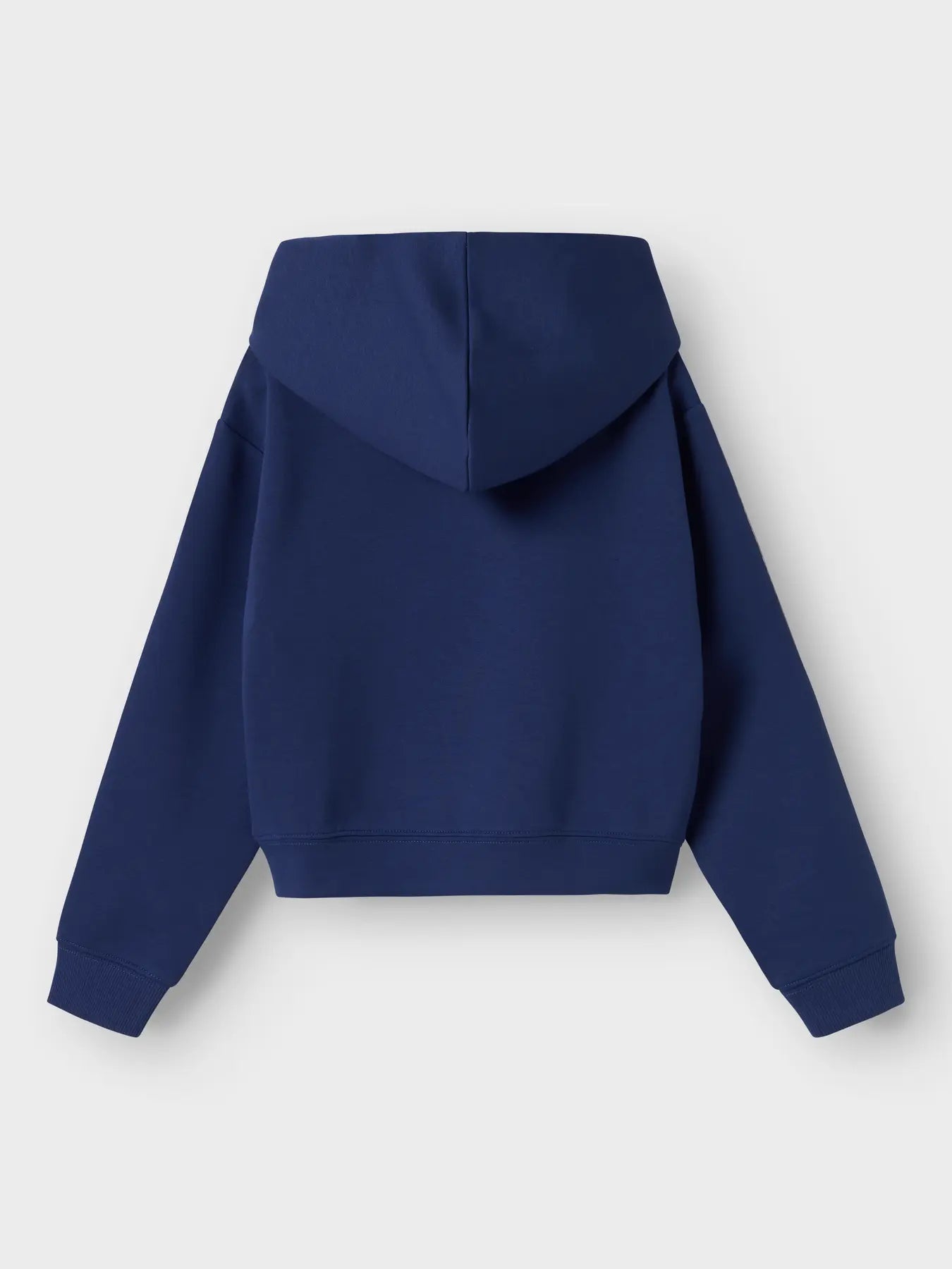 Blue hoodie on a light gray background