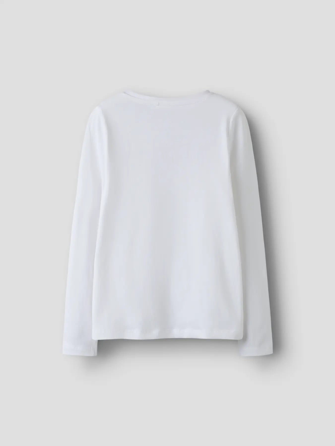 White long-sleeve top on a light gray background