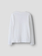 NAME IT Rikalisa Long Sleeve Top Bright White full front view