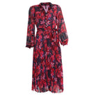 RANT & RAVE LADIES Melani Red Shirt Midi Dress RED back view