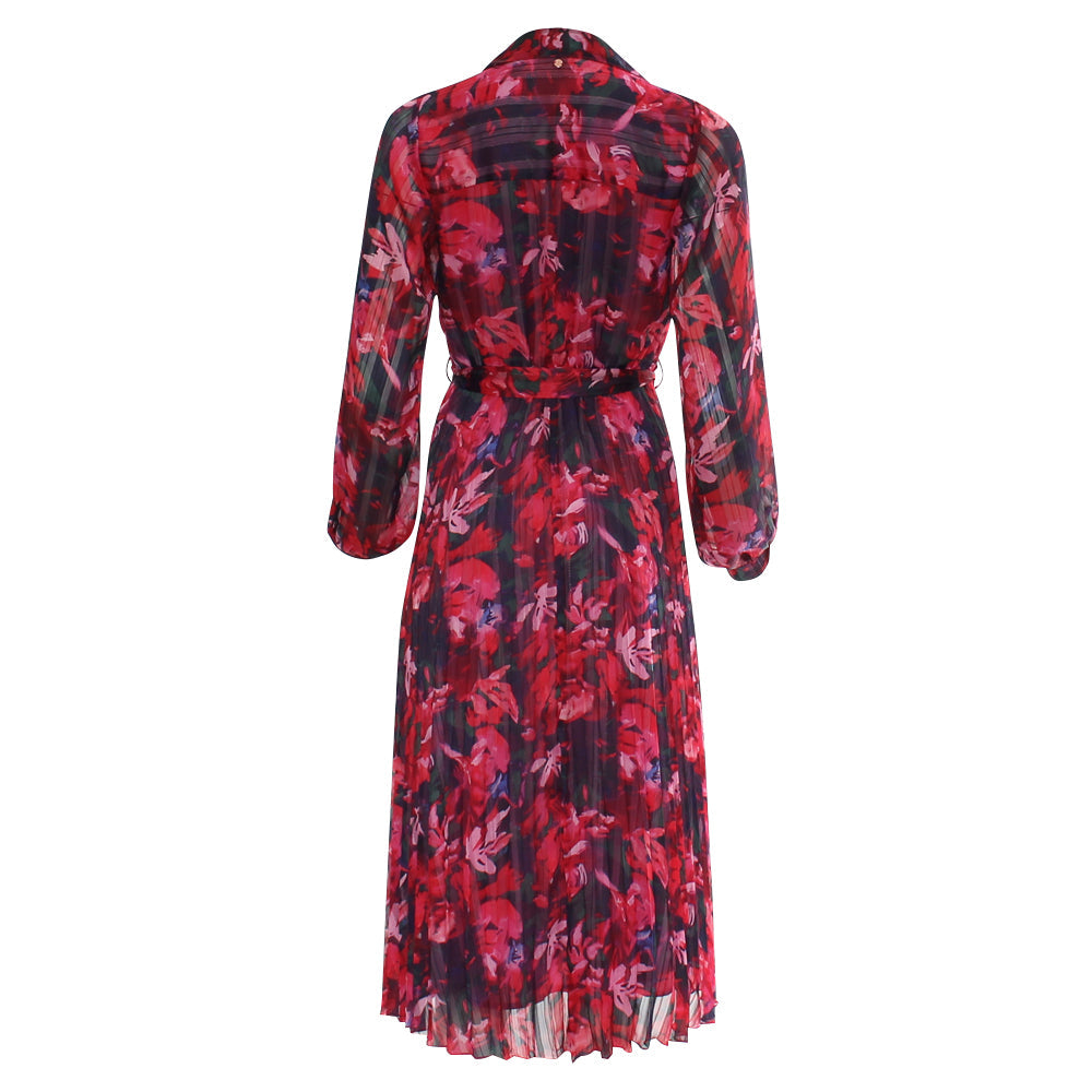 RANT & RAVE LADIES Melani Red Shirt Midi Dress RED side view