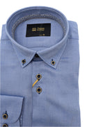 6TH SENSE Button Down Lyocell Shirt BLUE detail view