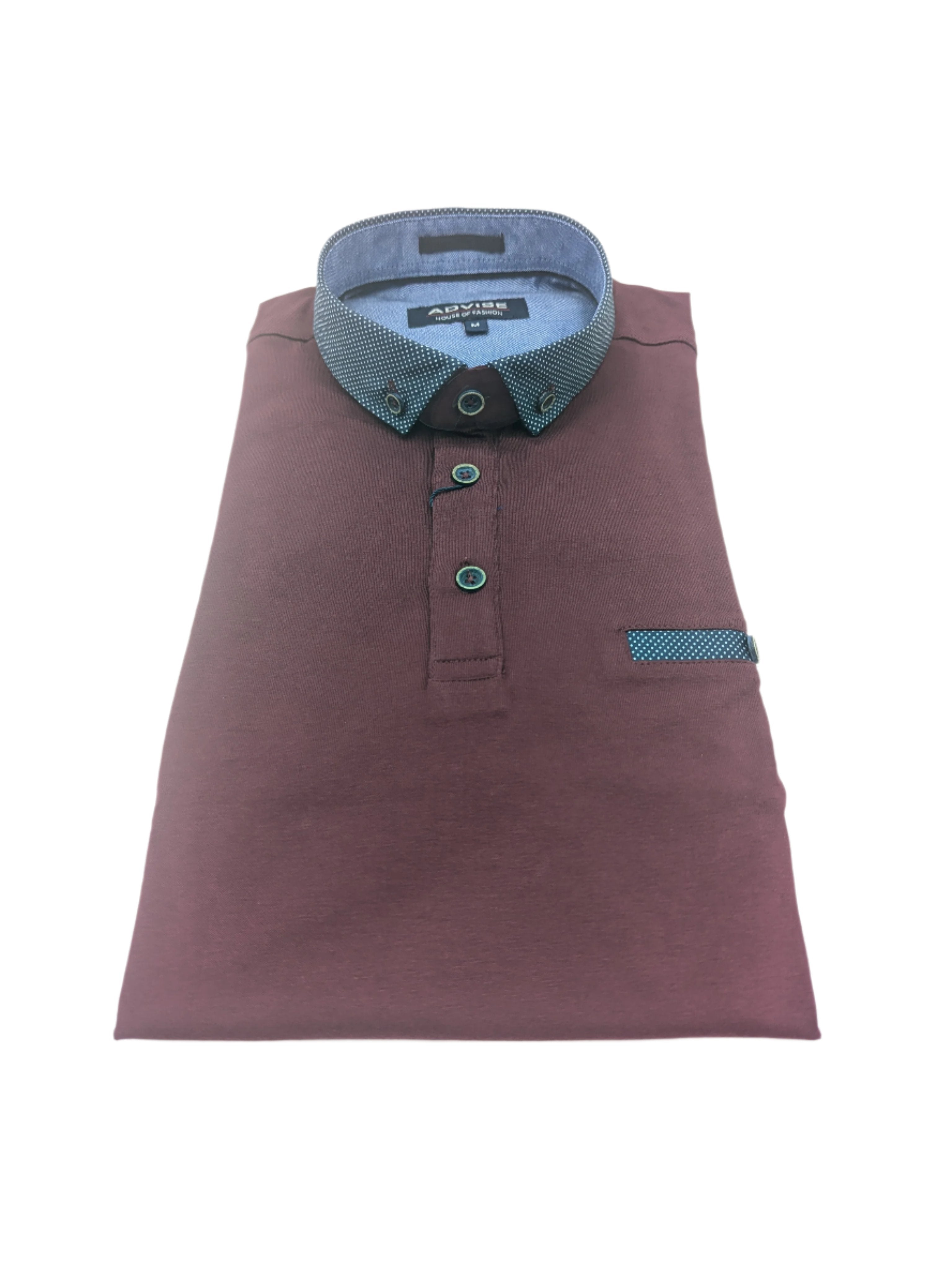 Advise Plum Polo-Collar view