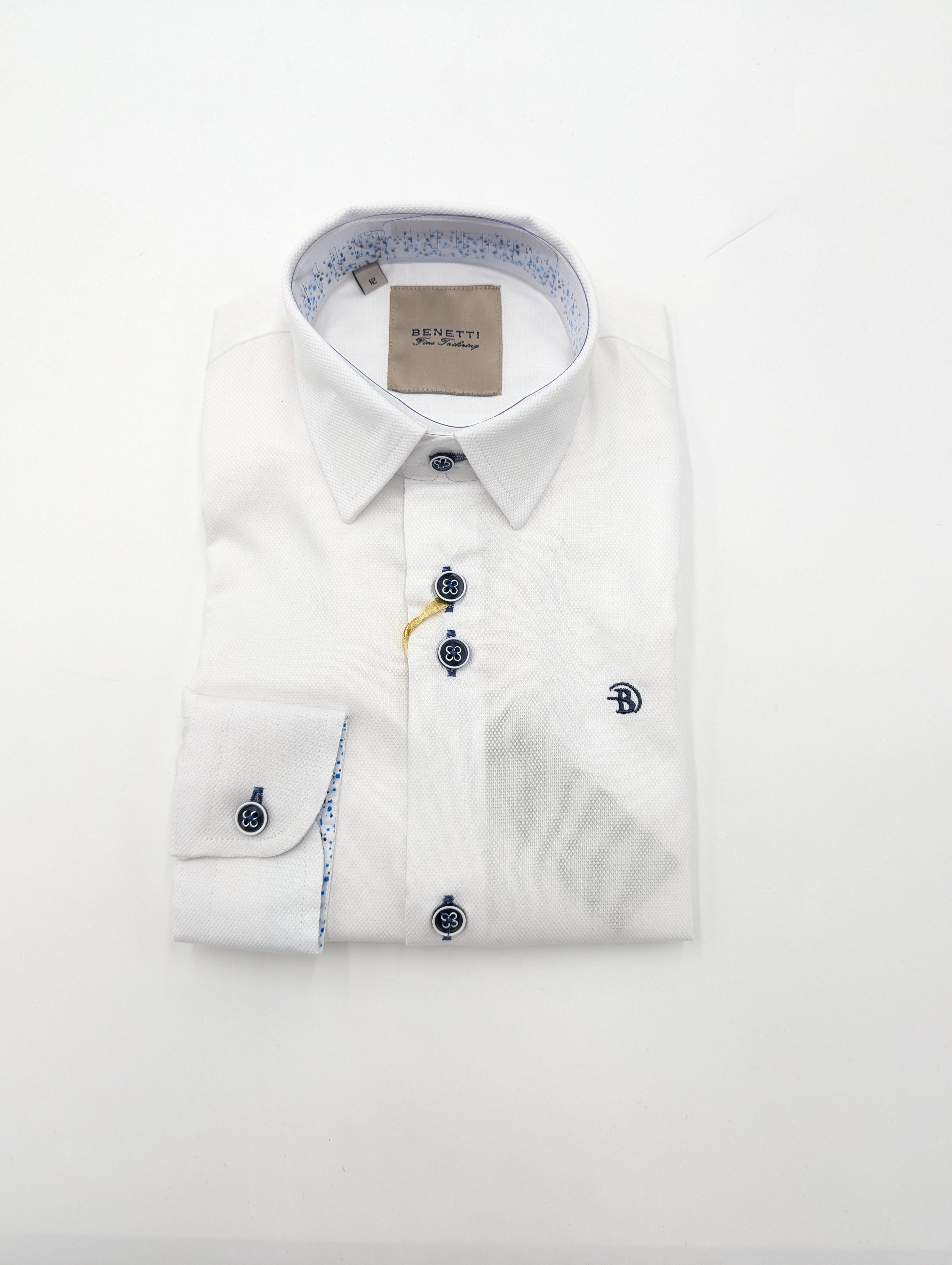 Portland Boys White Shirt-Collar view