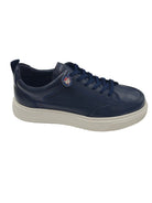Tommy Bowe Dexcom Navy Leather Trainer by Tommy Bowe Navy detail view