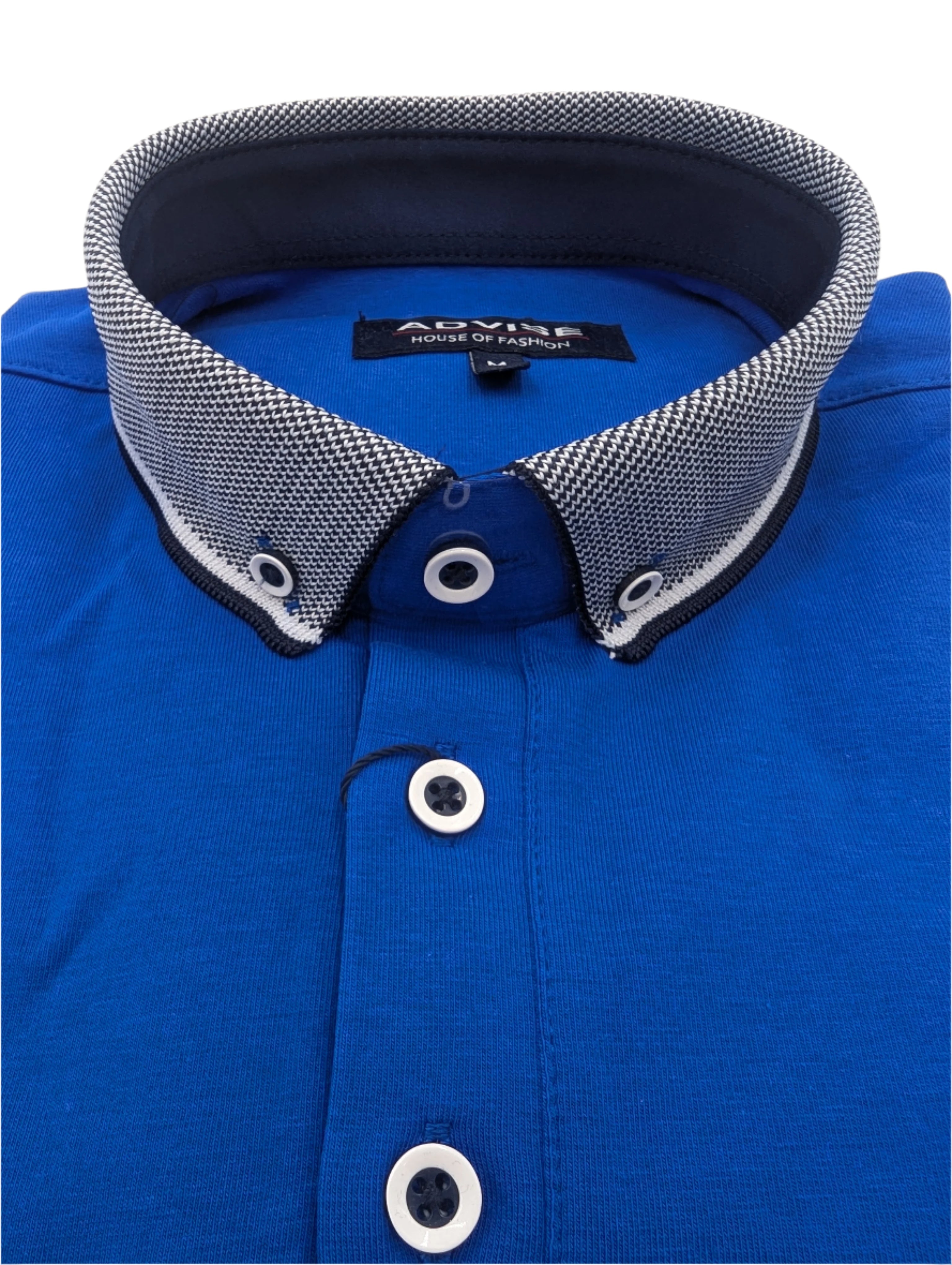 Advise Knitted Collar Royal Polo-Collar detail