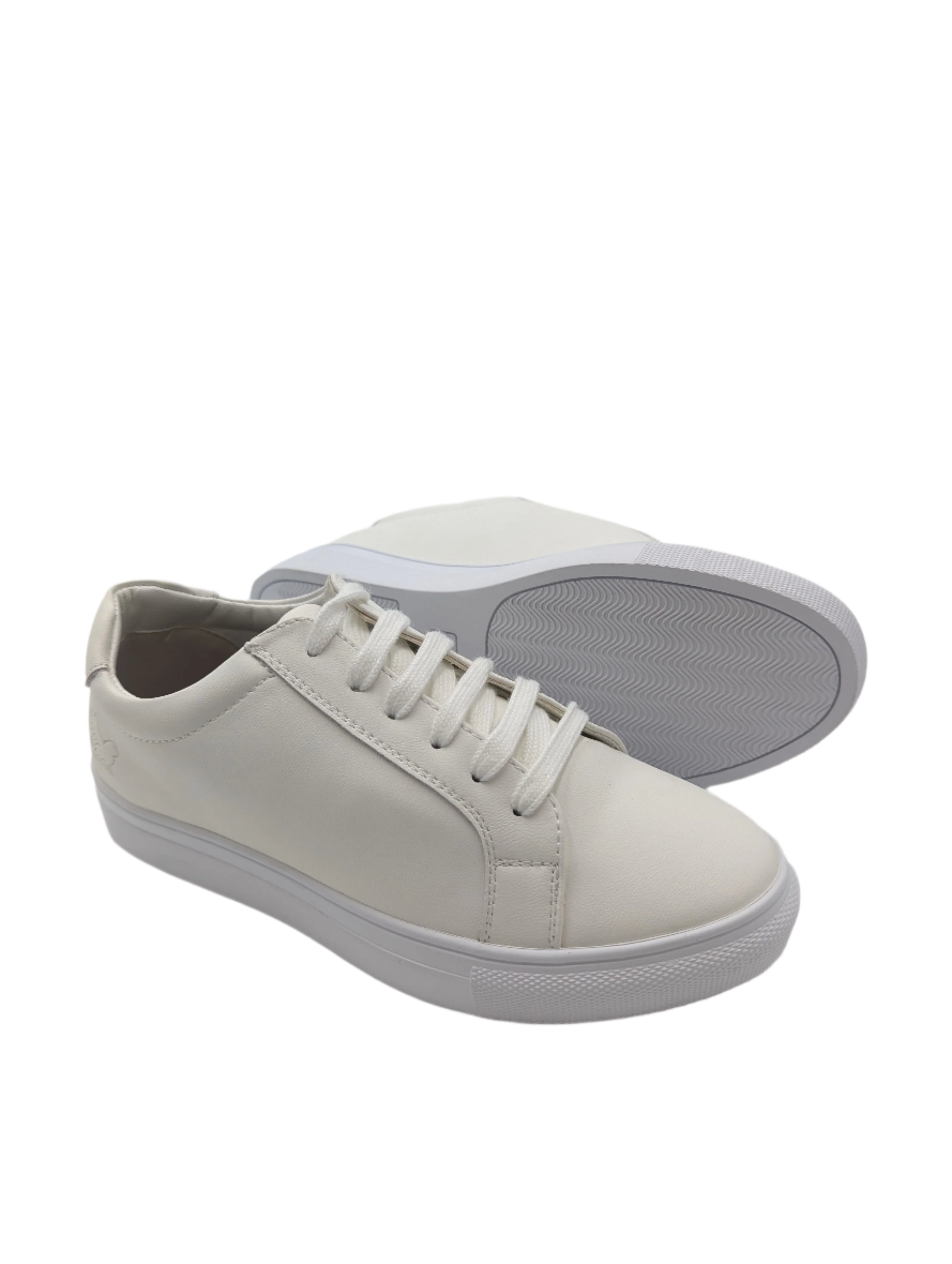 Geneva Kids White Trainer-Sole view