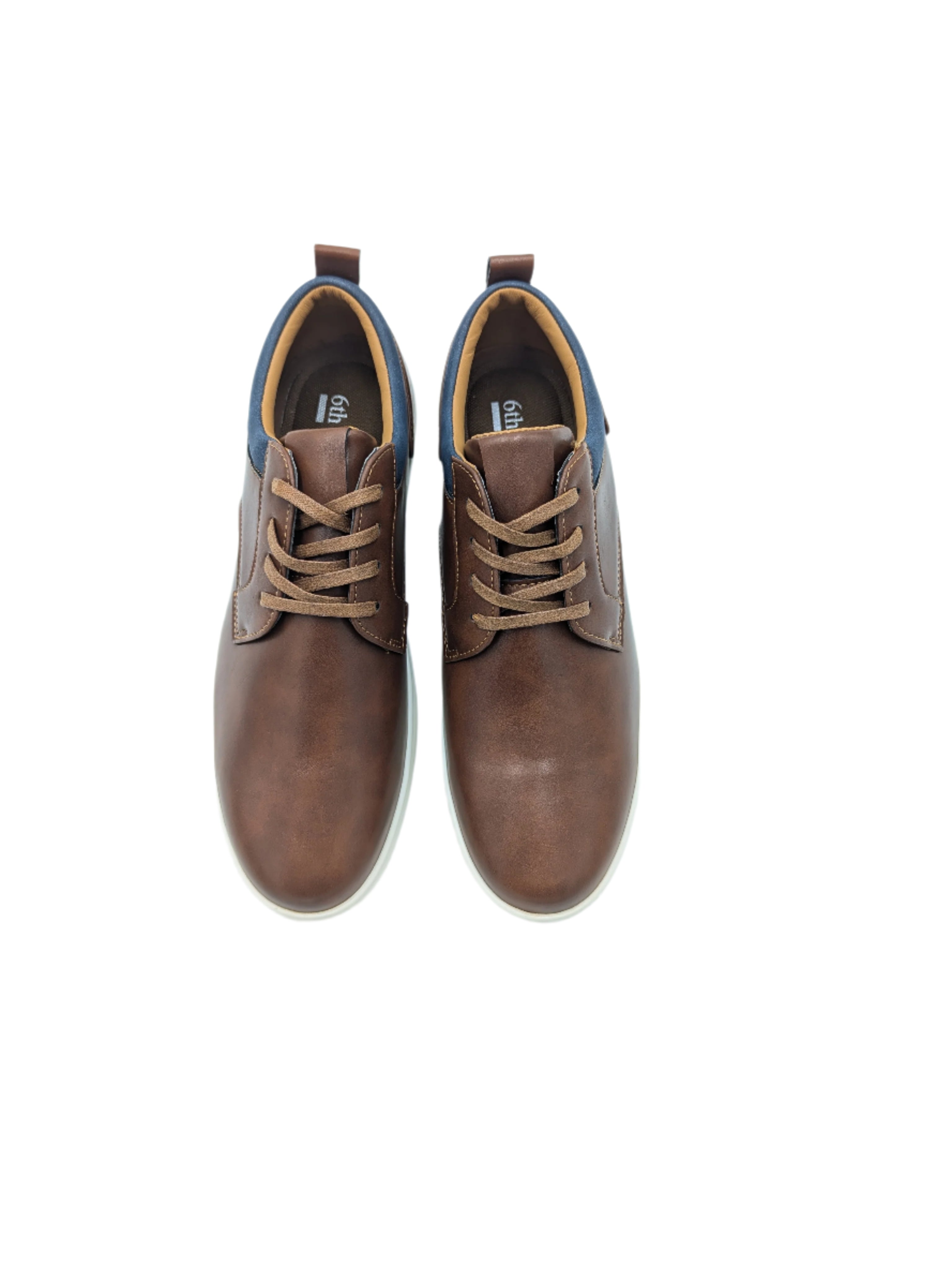 6TH SENSE Denver Lace Up Brown Shoe Brown back view