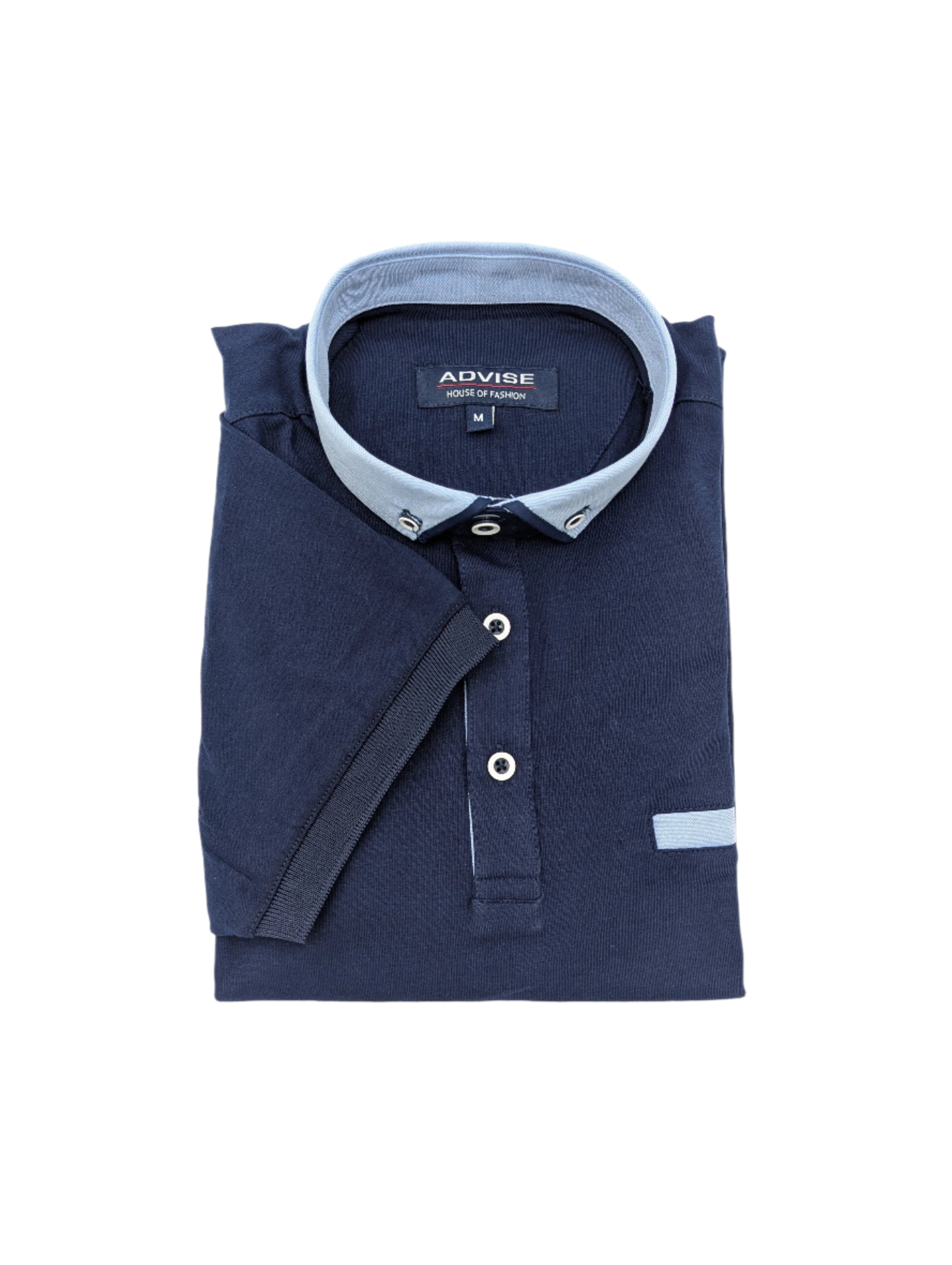 Advise Navy Polo Shirt-Sleeve detail