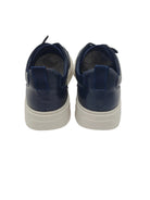 Tommy Bowe Dexcom Navy Leather Trainer by Tommy Bowe Navy back view