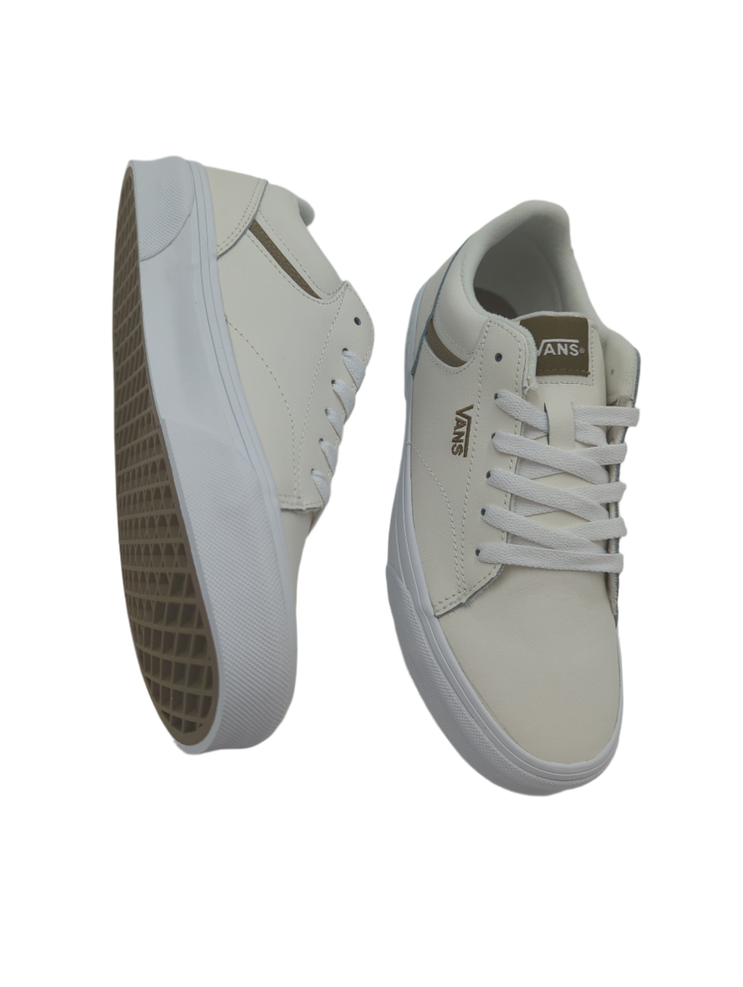 Vans Womens Womens Off White/Green Seldon Sneaker OFF WHITE detail view