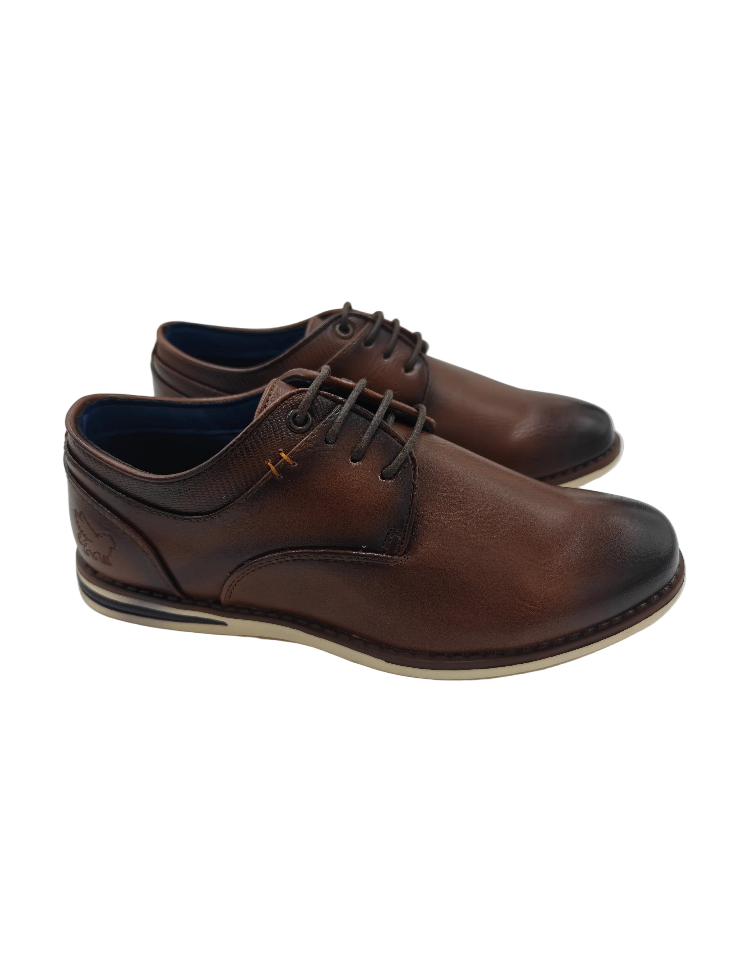 Marcozzi Boyswear Boys Malta Cognac Shoe Cognac model front view