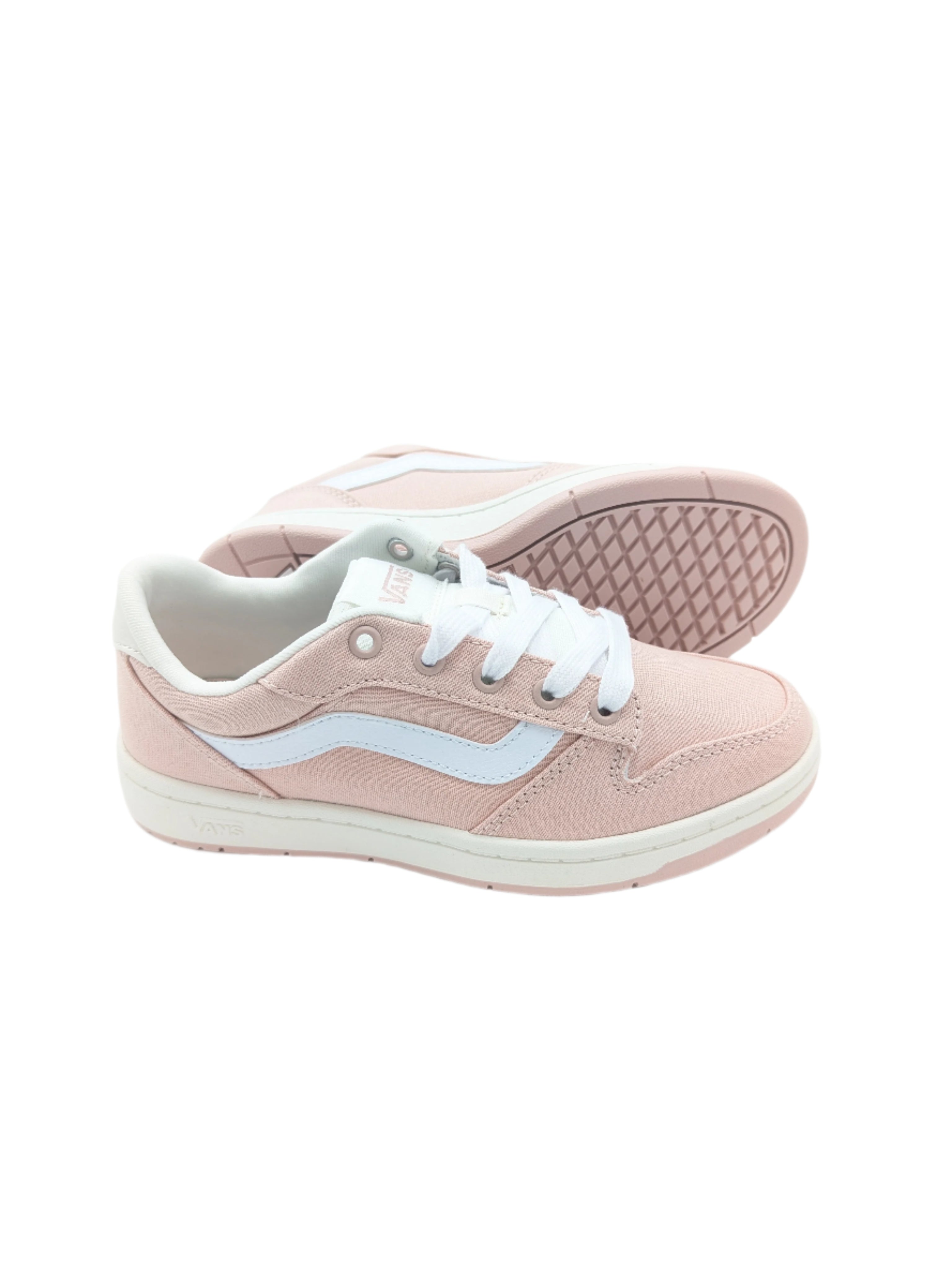 Vans Womens Ryland Canvas Sepia Rose Trainer Sepia Rose model front view