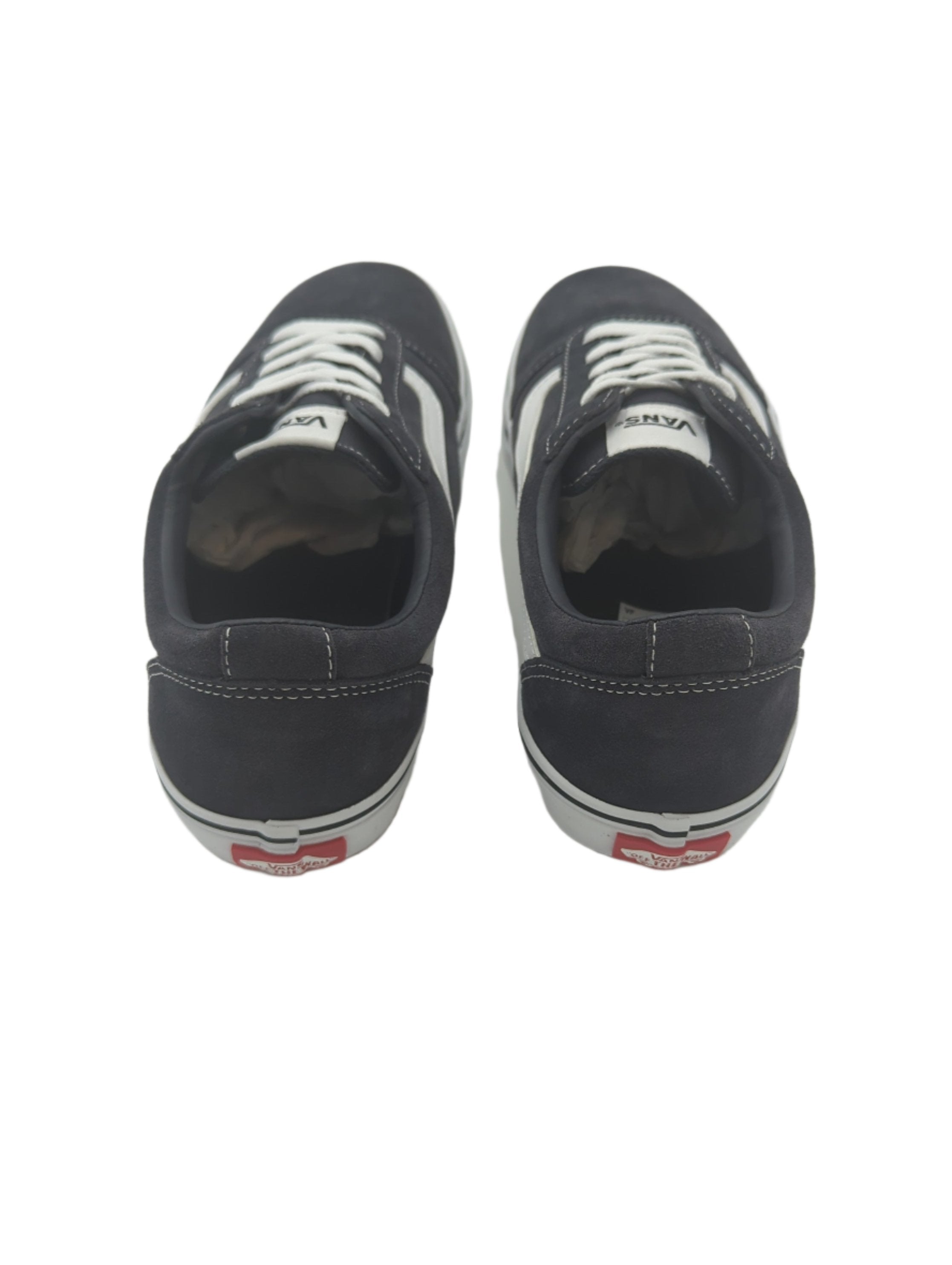 Boys Ward Suede  Dark Grey Sneaker-Heel view