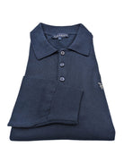 tom penn Tom Penn Navy Knitted Polo Shirt Navy front view