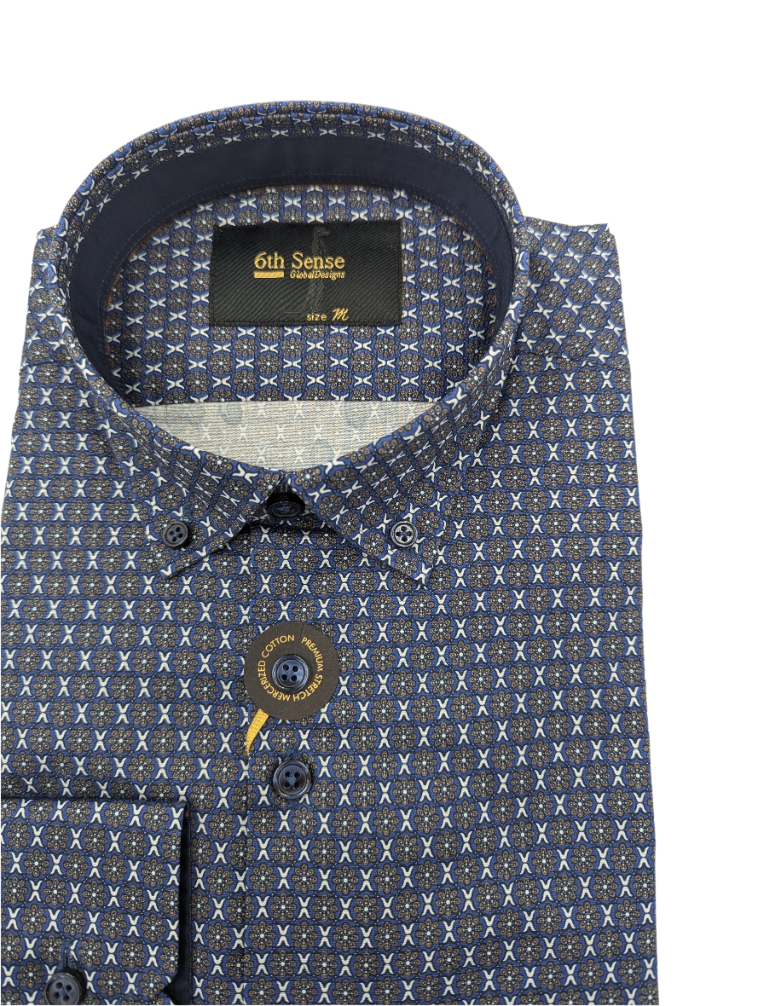 Button Down Navy Shirt-Pattern view