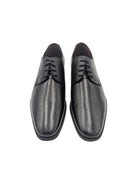 Thomas Crick Falcon Black Leather Shoe Black detail view