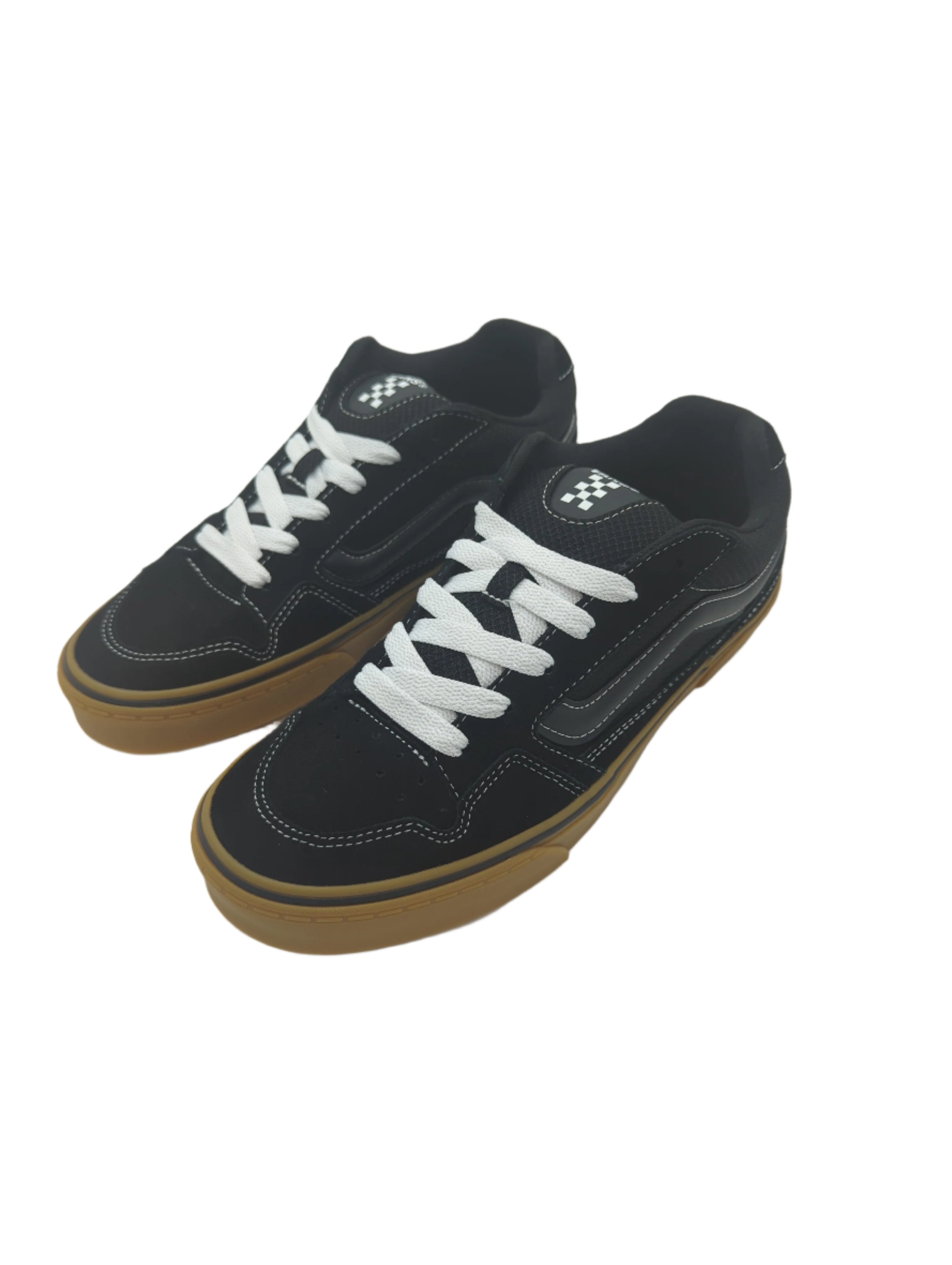 VANS Caldrone Black Suede Mesh Sneaker BLACK front view