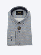 6TH SENSE Button Down White Navy Shirt White/Navy front view