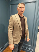 BENETTI Keen Brown Blazer Jacket BROWN model front view