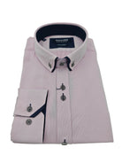Advise Advise Pink Double Collar Shirt PINK model front view