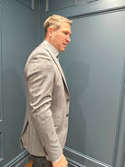 BENETTI Enzo Navy Blazer Jacket Navy model front view