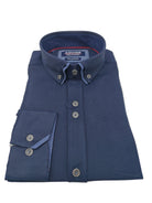 Advise Advise Navy Double Collar Shirt Navy model front view