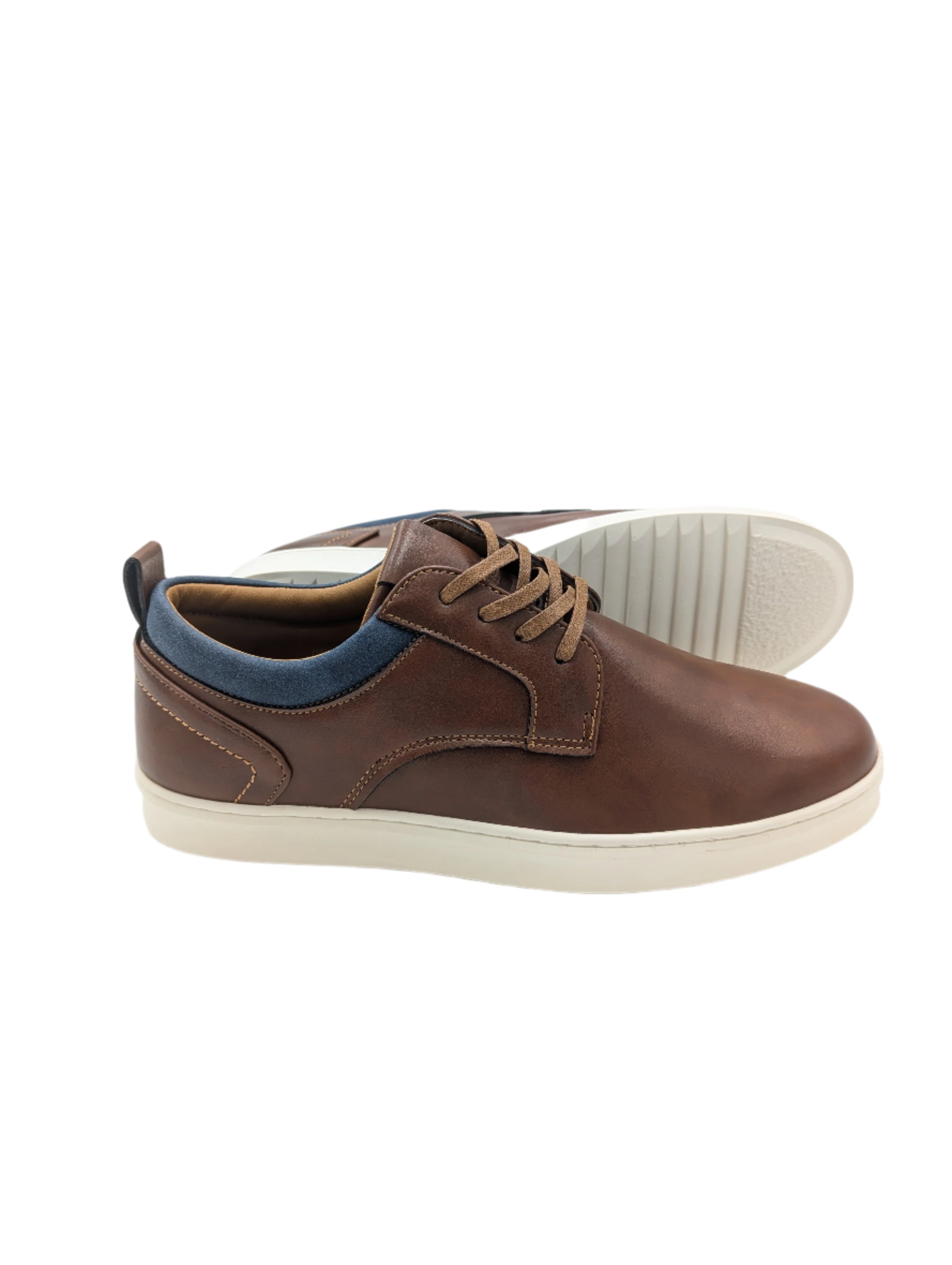 6TH SENSE Denver Lace Up Brown Shoe Brown model front view