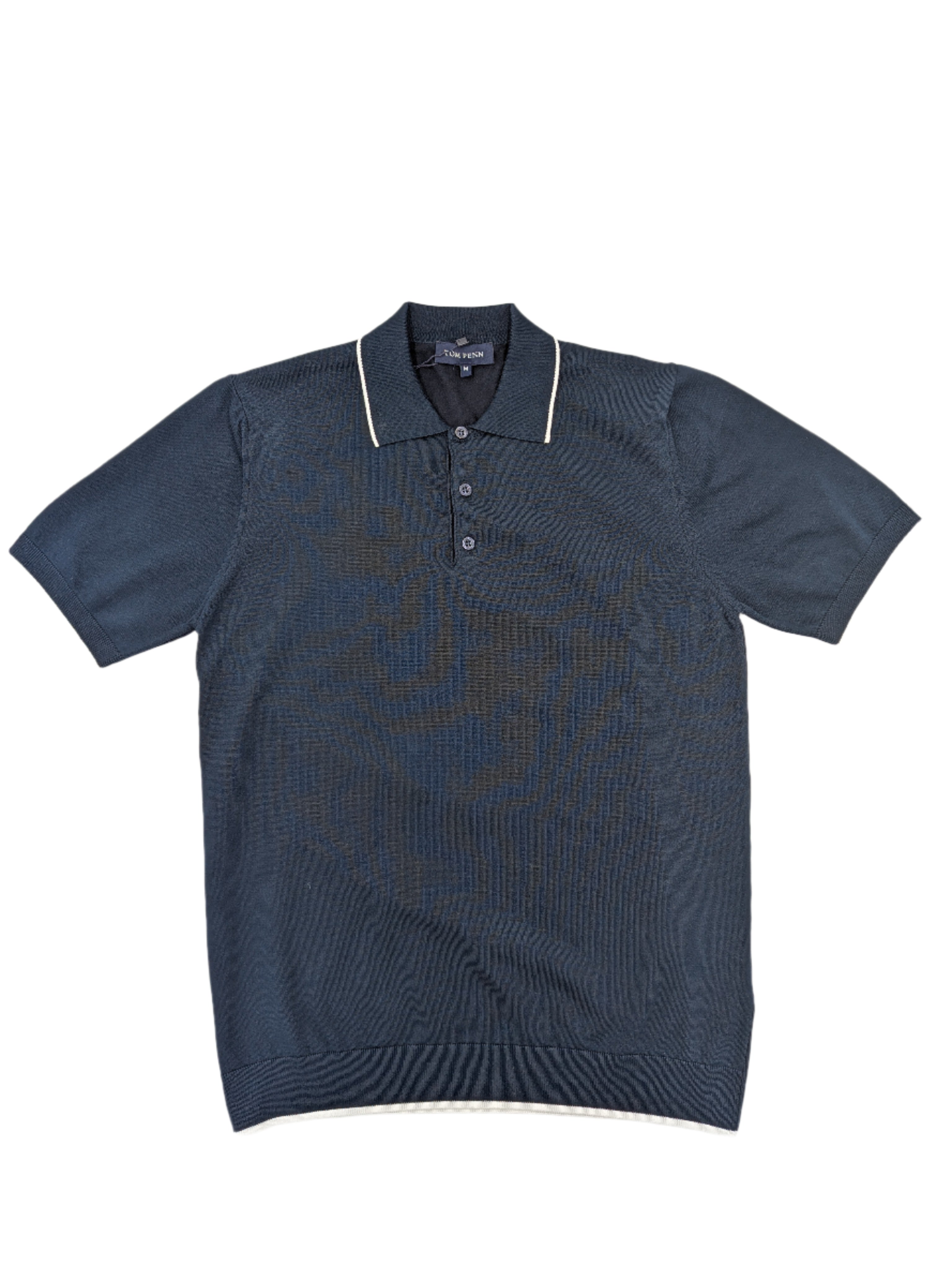 Tom Penn Knitted Navy Polo