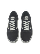 Vans Youths Boys Ward Suede Dark Grey Sneaker Dark Grey model front view