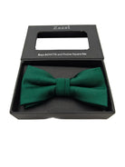 Zazzi Boyswear Green Zazzi Boys Bow & Pocket Square Set Green detail view