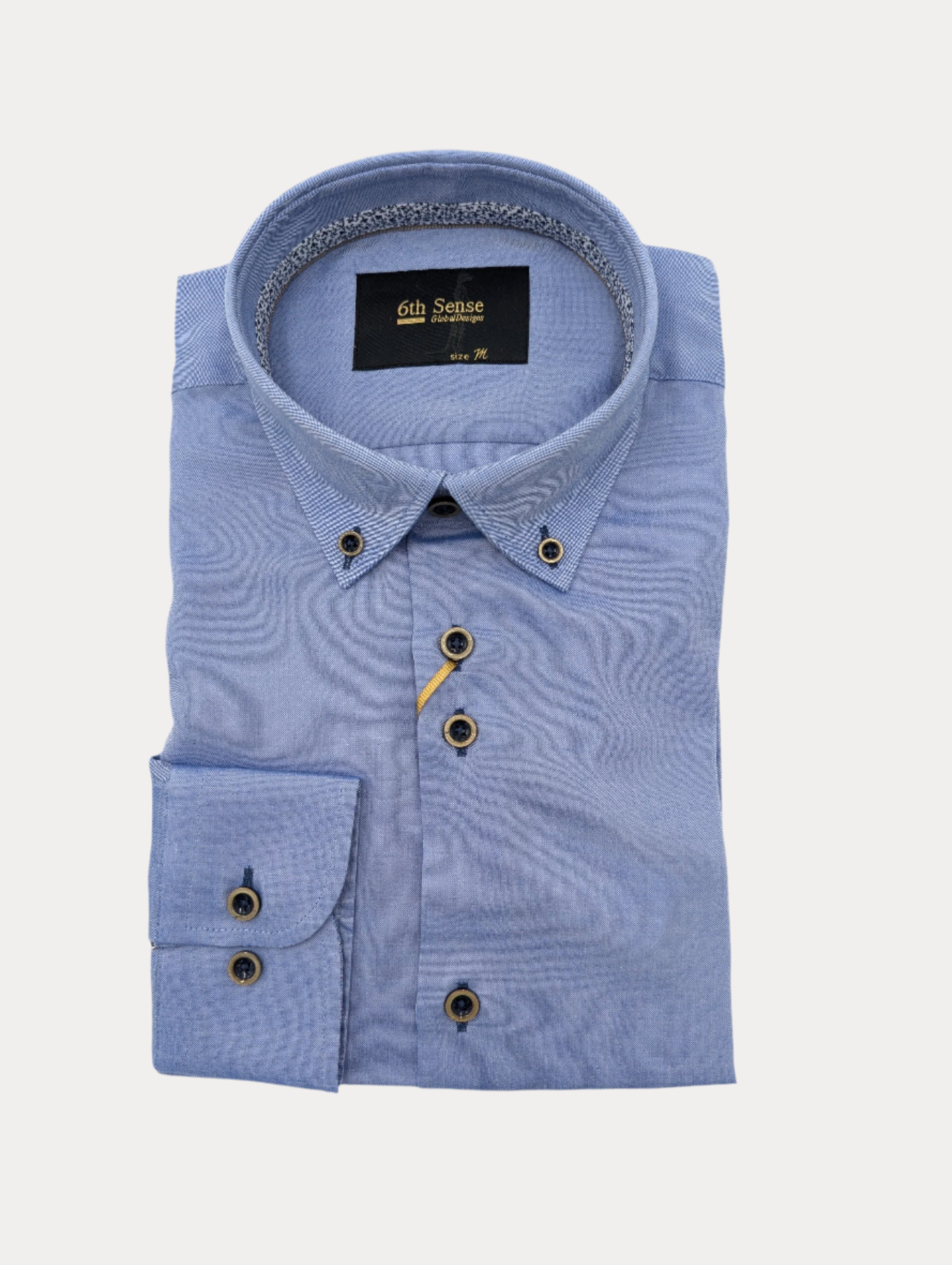 6TH SENSE Button Down Lyocell Shirt BLUE front view