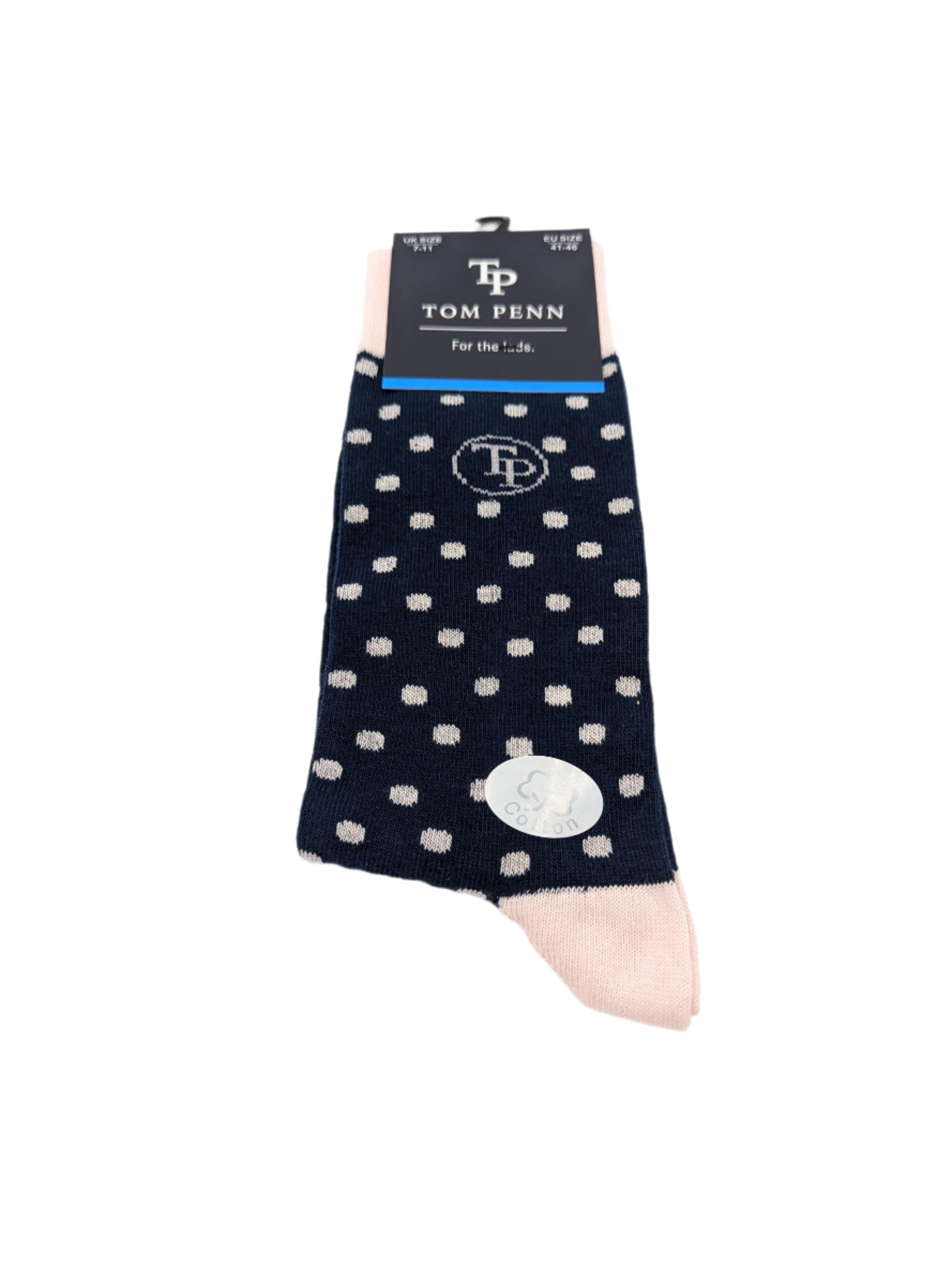 tom penn Tom Penn Navy/Pink Sock Navy model front view
