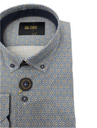 6TH SENSE Button Down White Navy Shirt White/Navy detail view