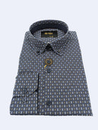 6TH SENSE Button Down Navy Shirt Navy model front view