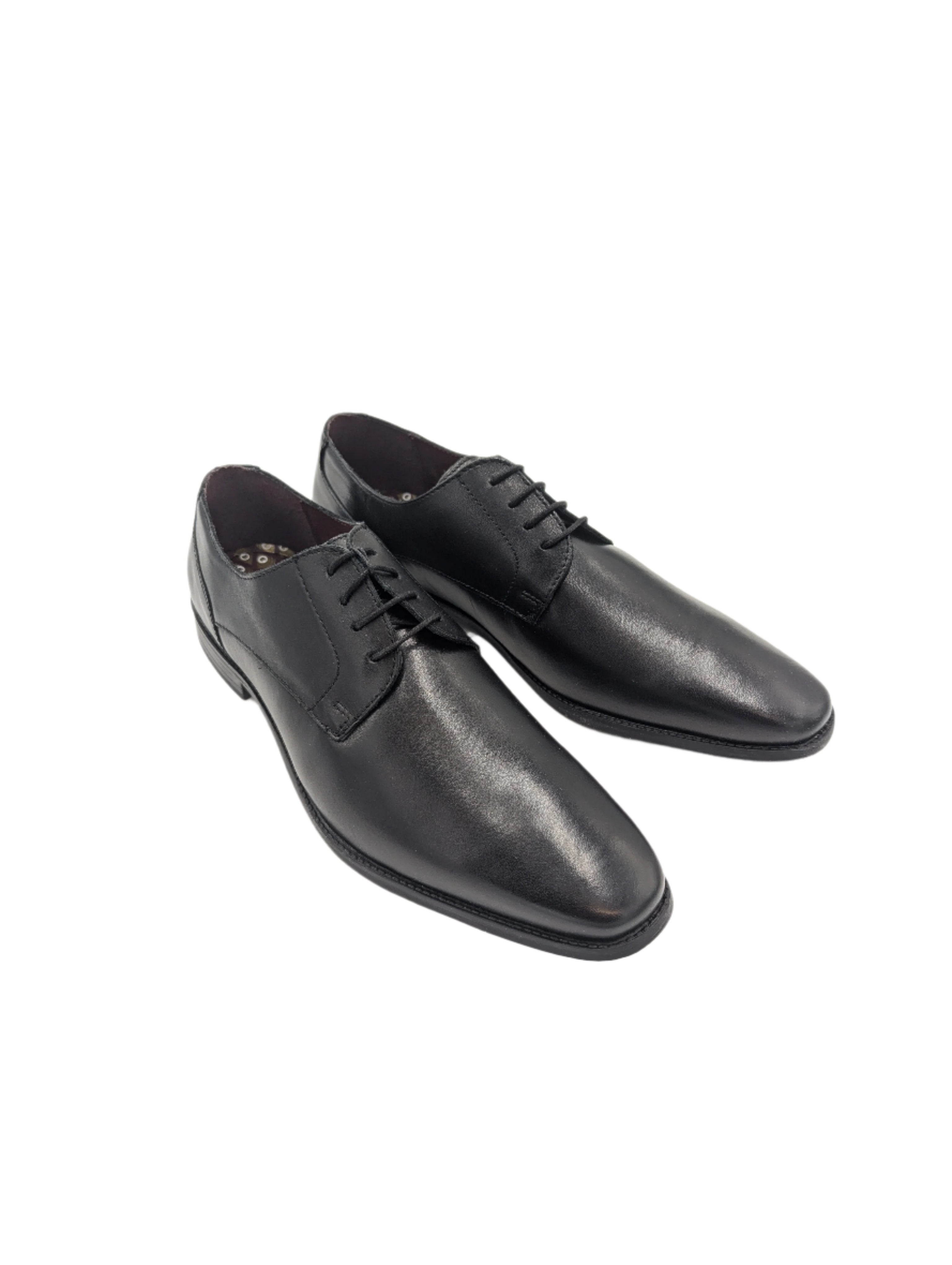 Falcon Black Leather Shoe