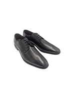 Thomas Crick Falcon Black Leather Shoe Black front view