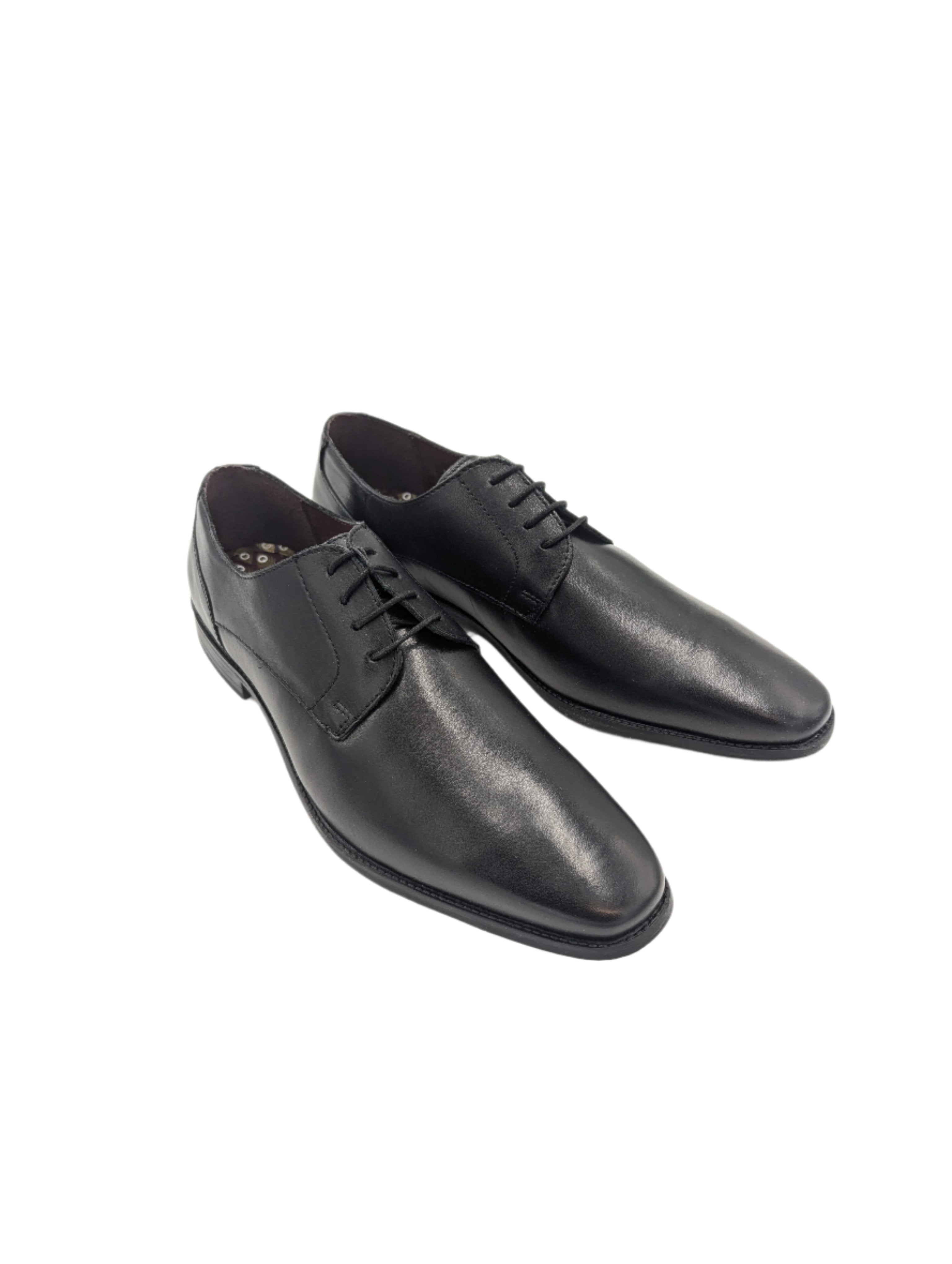 Thomas Crick Falcon Black Leather Shoe Black front view
