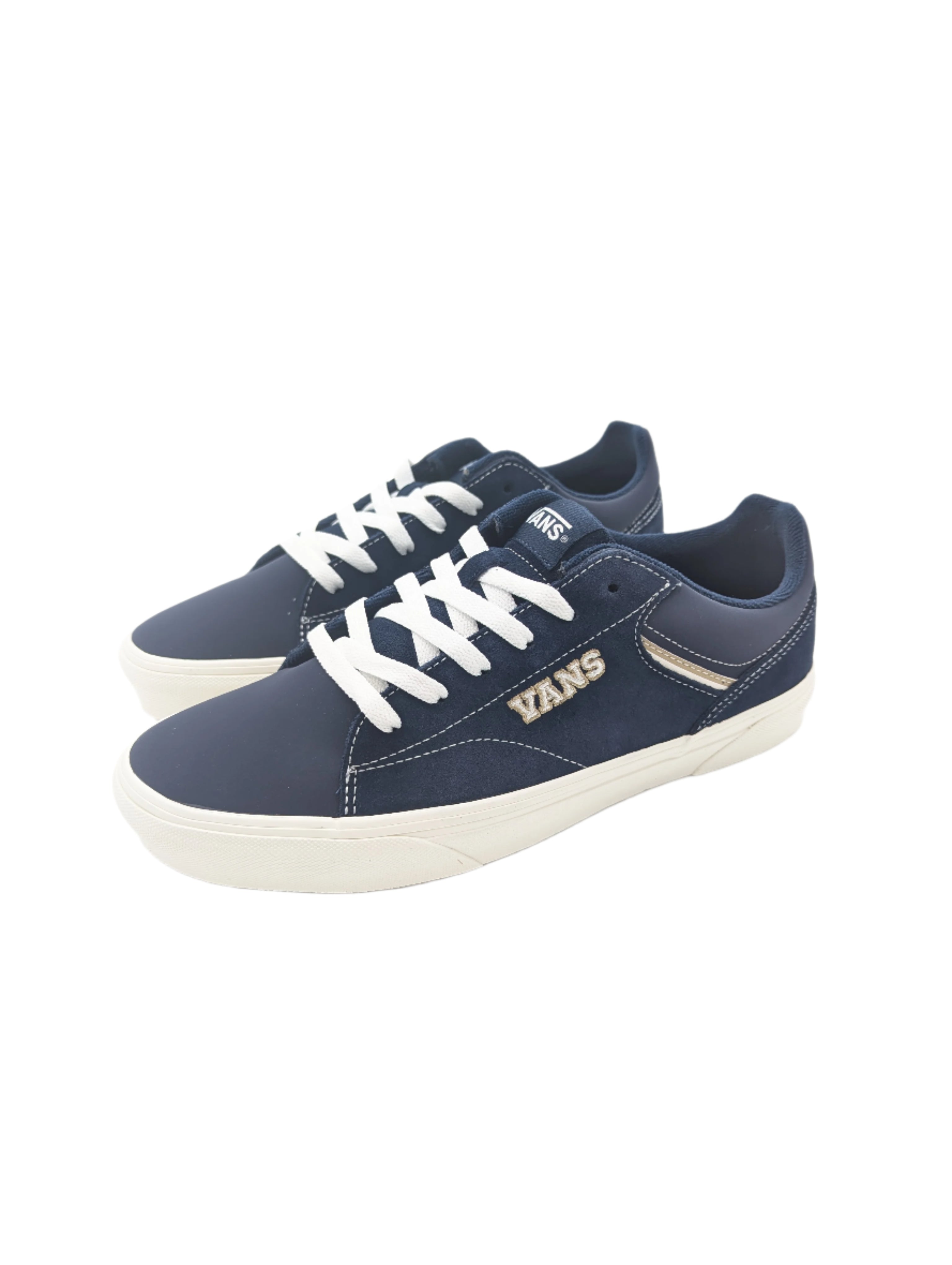 Seldan Sport Suede Dress Blue Trainer-Side view