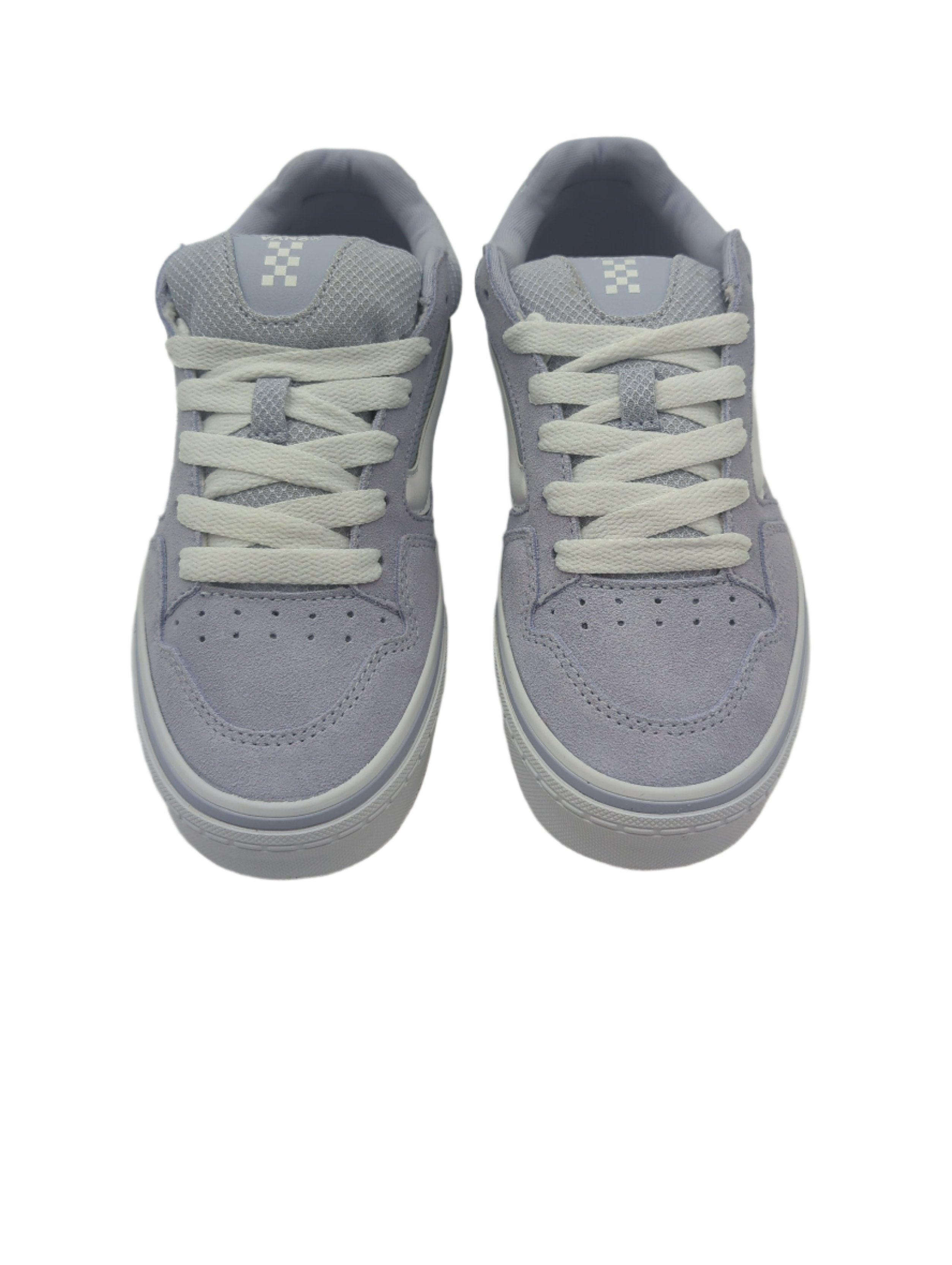 Womens Caldrone Light Blue Suede/Mesh Sneaker-Top down view