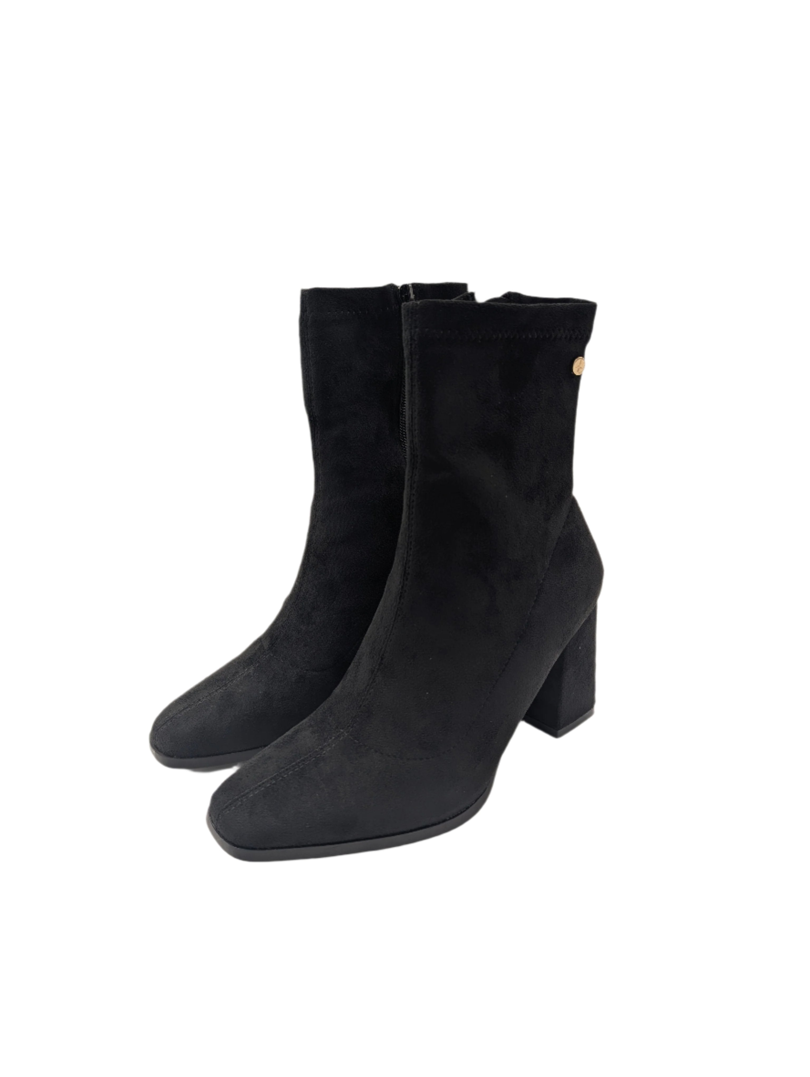 Rena Suede Black Sock Boot