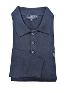 tom penn Tom Penn Navy Knitted Polo Shirt Navy model front view