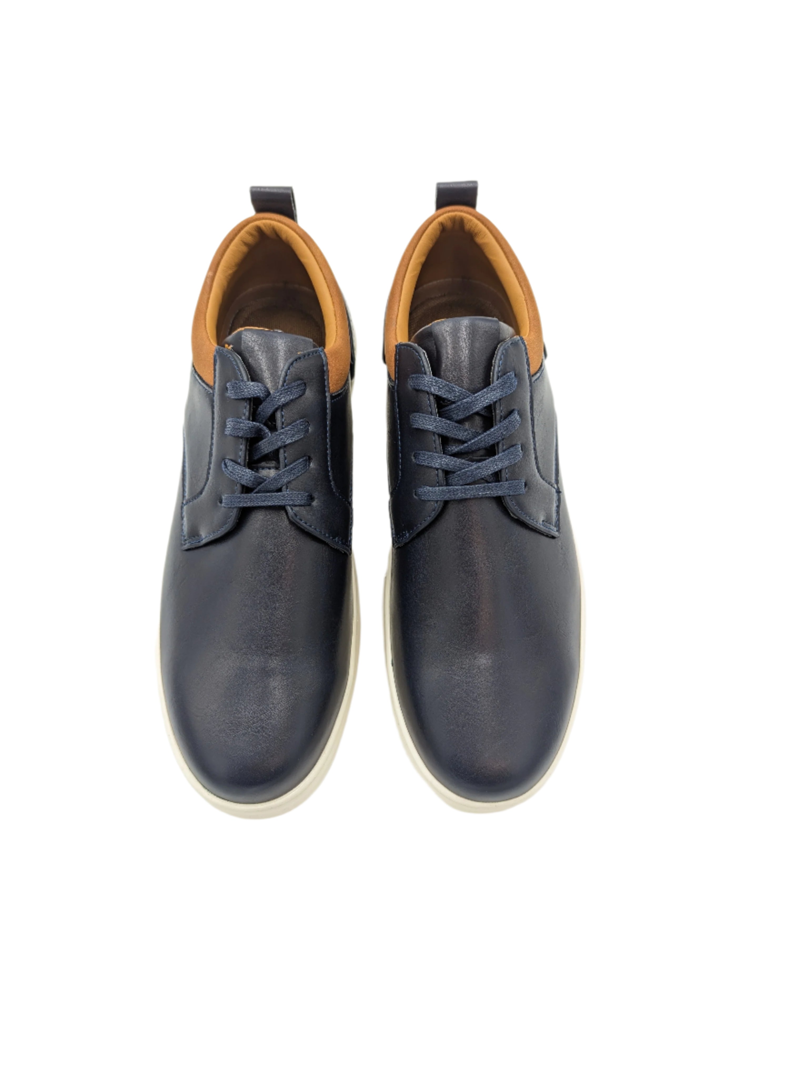 Denver Lace Up Navy Shoe-Front view