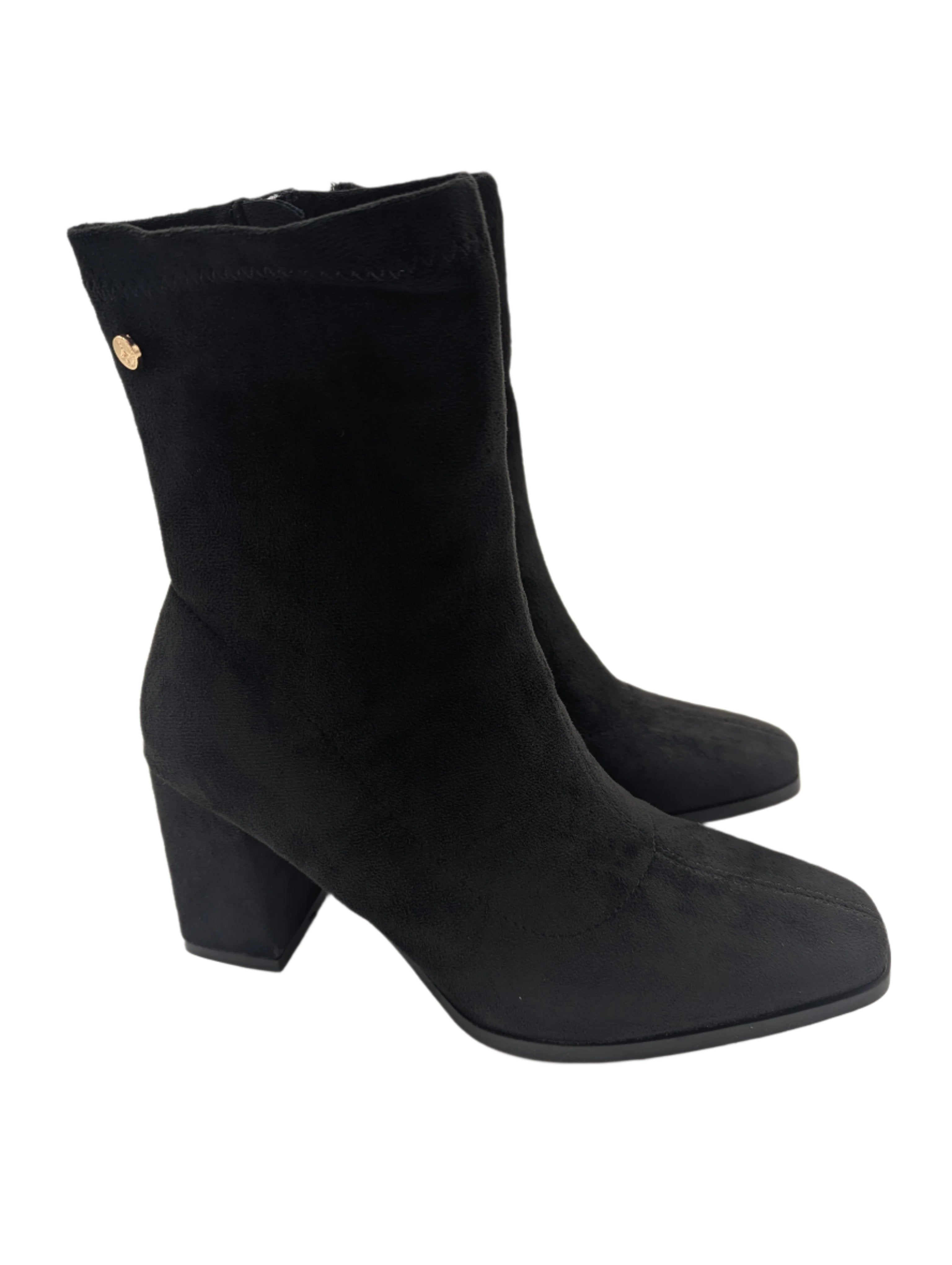 Rena Suede Black Sock Boot-Side view