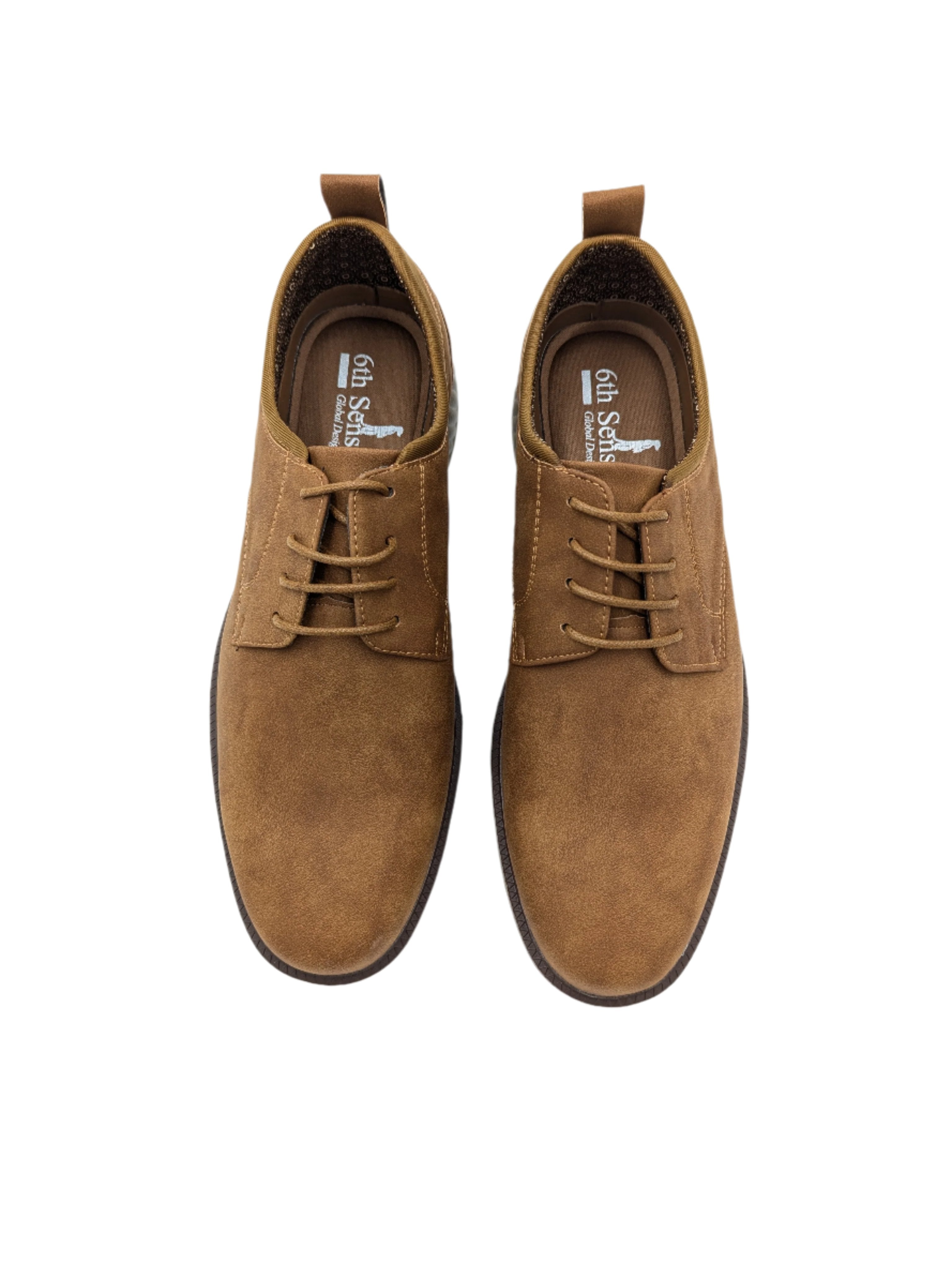 Verve Mens Lace Camel Shoe-Top down view