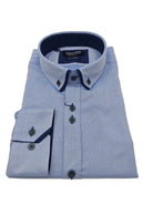 Advise Advise Blue Double Collar Shirt BLUE model front view