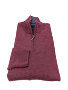 tom penn Tom Penn 1/4 Zip Knit - Burgundy Burgundy model front view