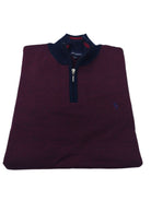 tom penn Knitted Navy/Red 1/4 Zip Jumper Navy/Red detail view