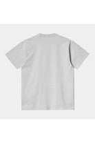 Carhartt WIP Short Sleeve American Script T-Shirt-Ash Heather Ash Heather detail view