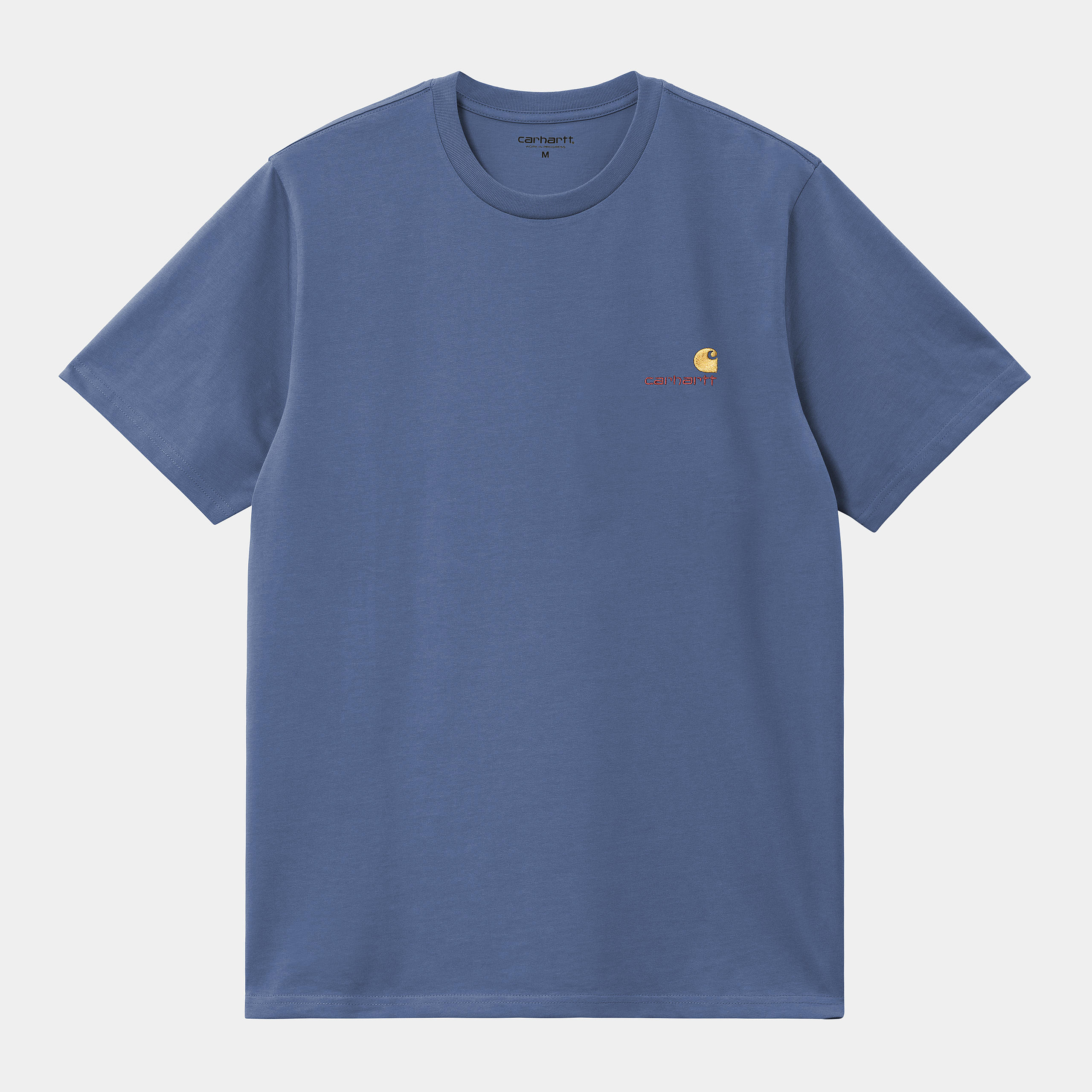 Short Sleeve American Script T-Shirt-Blue Iris